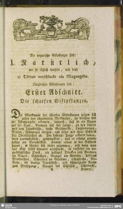 I. Natürliche, wie sie täglich wachsen ...