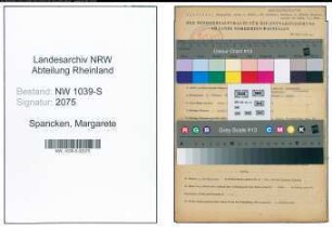 Entnazifizierung Margarete Spancken , geb. 09.02.1896 (Lehrerin)