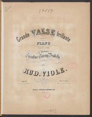 Grande Valse brillante pour le Piano : op. 61