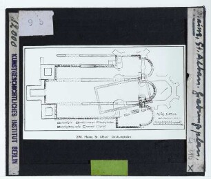 Mainz, Benediktinerabtei St. Alban : Grundriss, Grabung