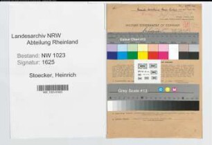 Entnazifizierung Heinrich Stoecker , geb. 09.06.1888 (Standesbeamter)