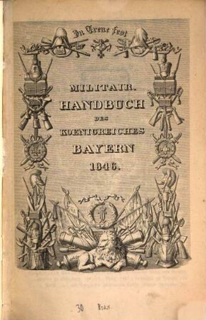 Militär-Handbuch des Königreiches Bayern. 1846