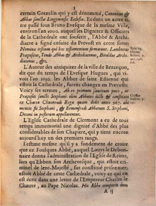 ... Reflexion Svr Les Antiqvitez Des Chanoines, Huitième Reflexion. Des Abbez des Cathedrales, et des Eveques des Abbayes