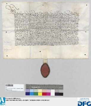Georius, Abt von St. Egidien in Nürnberg, stellt ein Vidimus aus von dem Gerichtsbrief d.d. 14. Januar 1454.