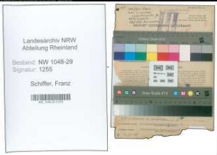 Entnazifizierung Franz Schiffer , geb. 12.09.1900 (Beamter)