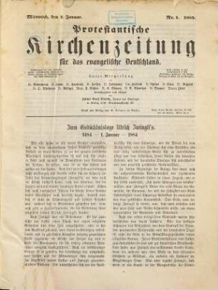 Protestantische Kirchenzeitung für das evangelische Deutschland. 31. 1884