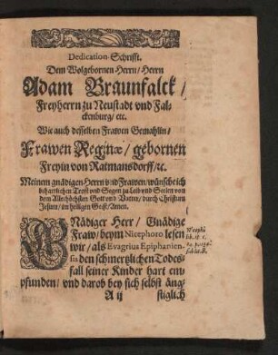 Dedication-Schrifft.
