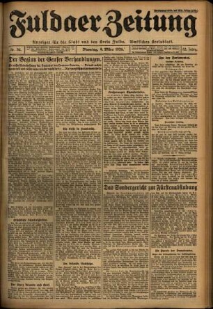 Ausgabe vom Dienstag, den 09. März 1926.