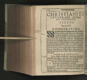Homilia Prima Christianj Et Lvtherani Hominis Jvstificatio