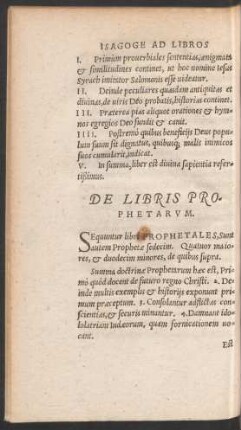 De Libris Prophetarum.
