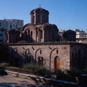 Saloniki, Kirche Agios Apostoli, 1312-15, Patriarch Niphon I von Konstantinopel. Zentral- und 4 Eckkuppel
