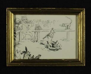 Der Zweikampf zwischen Reineke und Isegrim dem Wolf