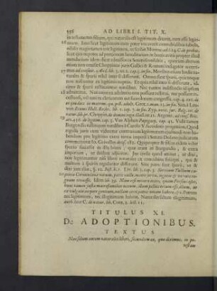 Titulus XI. De adoptionibus.