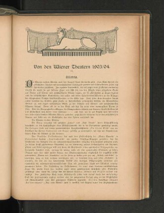 Von den Wiener Theatern 1903/04