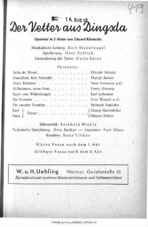Der Vetter aus Dingsda
