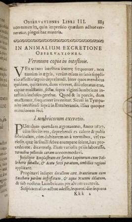 In Animalium Excretione Observationes