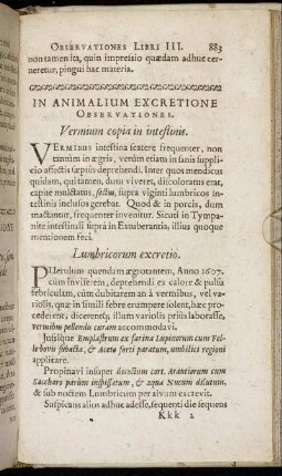 In Animalium Excretione Observationes