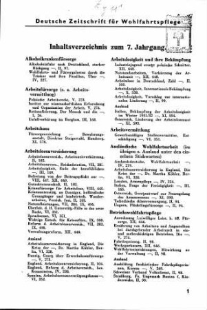 7: Deutsche Zeitschrift für Wohlfahrtspflege