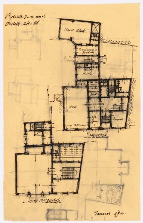 Geschäftshaus Probststraße/Poststraße, Berlin-Mitte: Vorentwurf: Grundriss EG, 1.OG