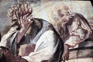 Paulus auf dem Areopag vor dem Altar des unbekannten Gottes