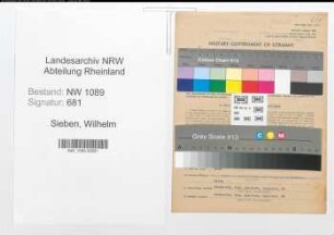 Entnazifizierung Wilhelm Sieben , geb. 04.10.1904 (Polizist)