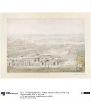 Stuttgart, Schloss Rosenstein. Wettbewerb, Vogelperspektive