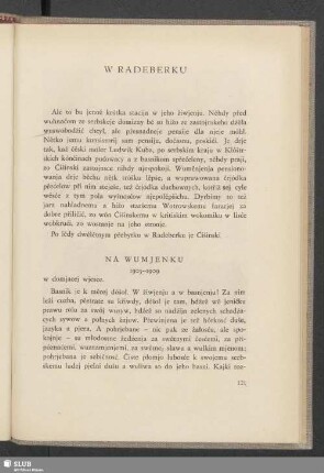 Na Wumjenku 1903–1909