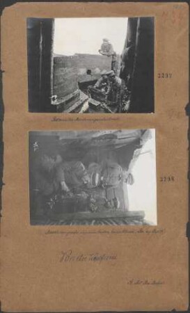 Maschinengewehr in einem Graben bei La Bassée, (Res. Inf. Regt. 77)