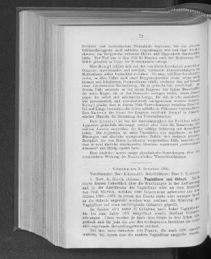 Sitzung am 2. October 1900.