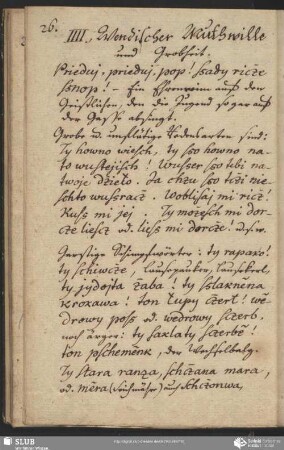 IIII., Wendischer Muthswille und Grobheit