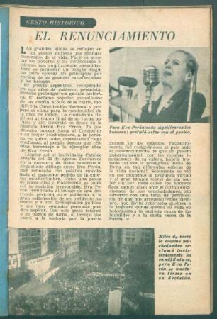 El renunciamento : Gesto histórico