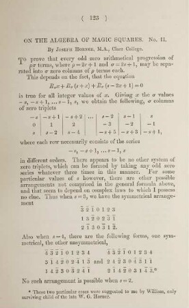On the algebra of magic squares. No. II.