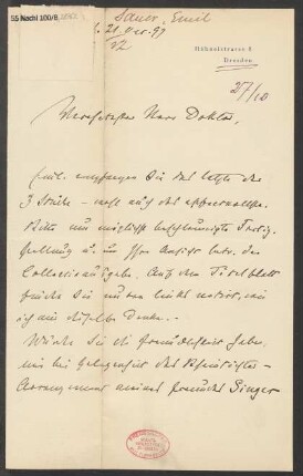 Brief an B. Schott's Söhne : 21.10.1897