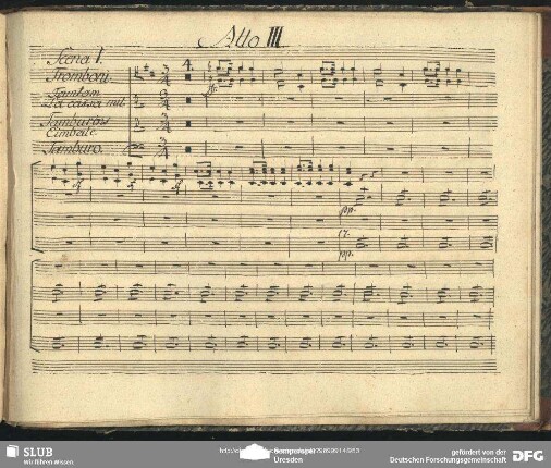 No. 18 Coro (trb, tam-tam, cassa, tamburino, cimb, tamb)