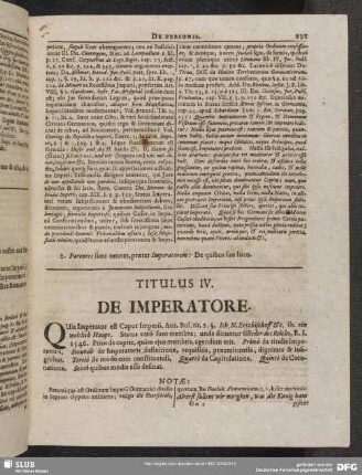 Titulus IV. De Imperatore