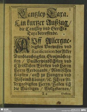 Cantzley Taxa. Ein kurtzer Außzug, die Cantzley und Gerichts Taxa betreffende