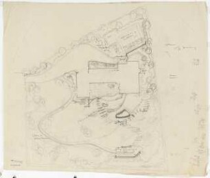 Garten Leinweber, Ebenhausen: Lageplan mit Berechnungen