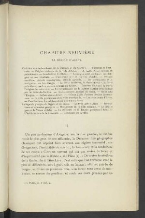 Chapitre Neuvième La Région D'Arles