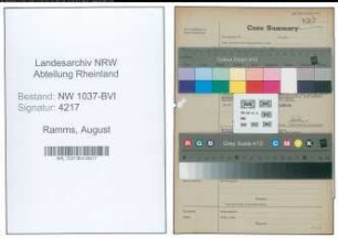 Entnazifizierung August Ramms , geb. 16.01.1905 (Reg.Inspektor)