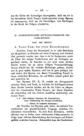 II. Antropophysische Entwickelungsstufe Des Yama-Mythus.