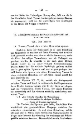 II. Antropophysische Entwickelungsstufe Des Yama-Mythus.