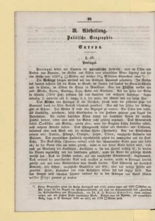 III. Abtheilung. Politische Geographie