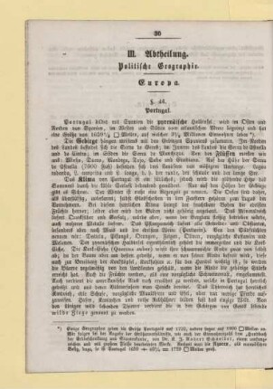 III. Abtheilung. Politische Geographie