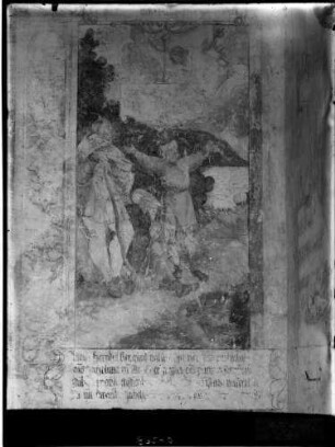 Heiligkreuztal Kloster Heiligkreuztal Klosterkirche Wandmalerei an der Nordwand Verkündigung an die Hirten