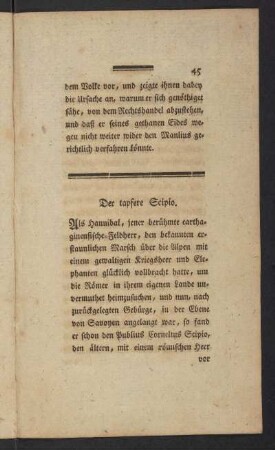 Der tapfere Scipio.