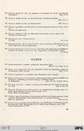Silber (Nr. 437-524)