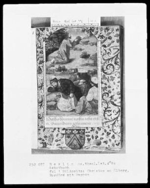 Gebetbuch — Christus am Ölberg, Folio 1recto