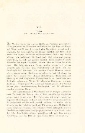 VII. Yeddo. Vom 1. November bis 7. December 1860