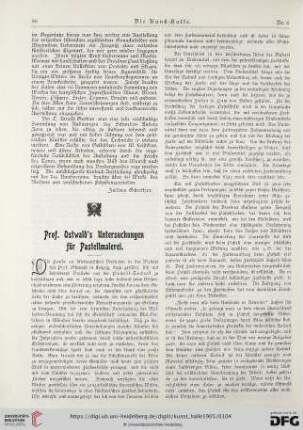 10: Prof. Ostwald's Untersuchungen für Pastellmalerei