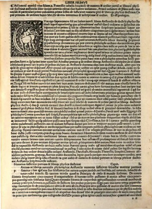 Franciscvs Caballvs De Nvmero Partivm Ac Librorvm Physicae Doctrinae Aristotelis Ioanni Avrelio Eivs Filio
